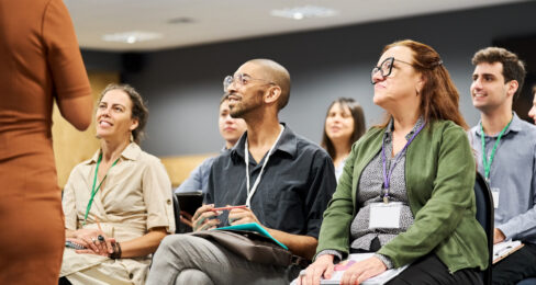 Housing professionals meet to discuss housing opportunities.