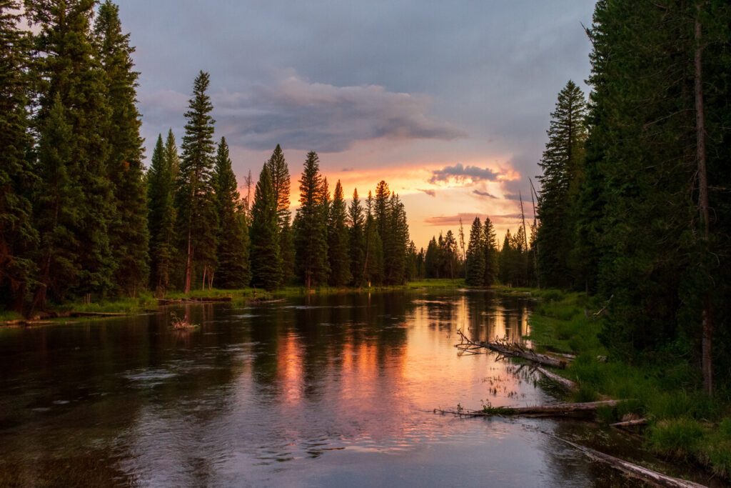 Sunset at Big Springs, Island Park, Idaho